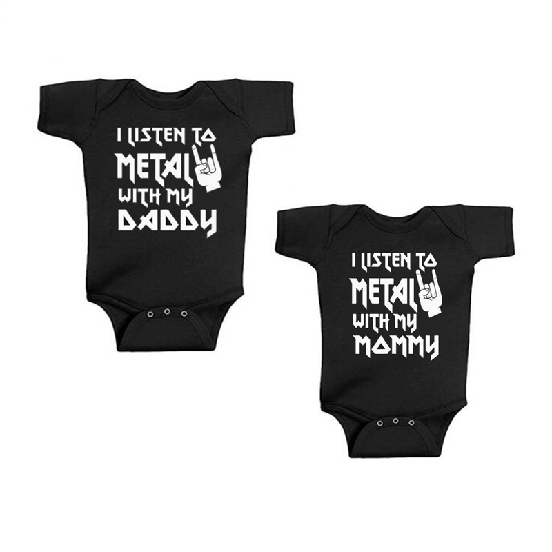 Baby Clothing Brands - 나는 아빠와 엄마와 함께 금속을 듣고