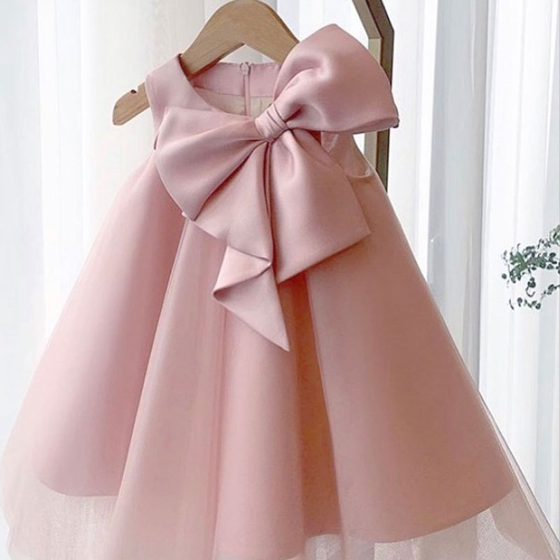 Baby Clothing Accessories - 여름 큰 활 아기 소녀 원피스,