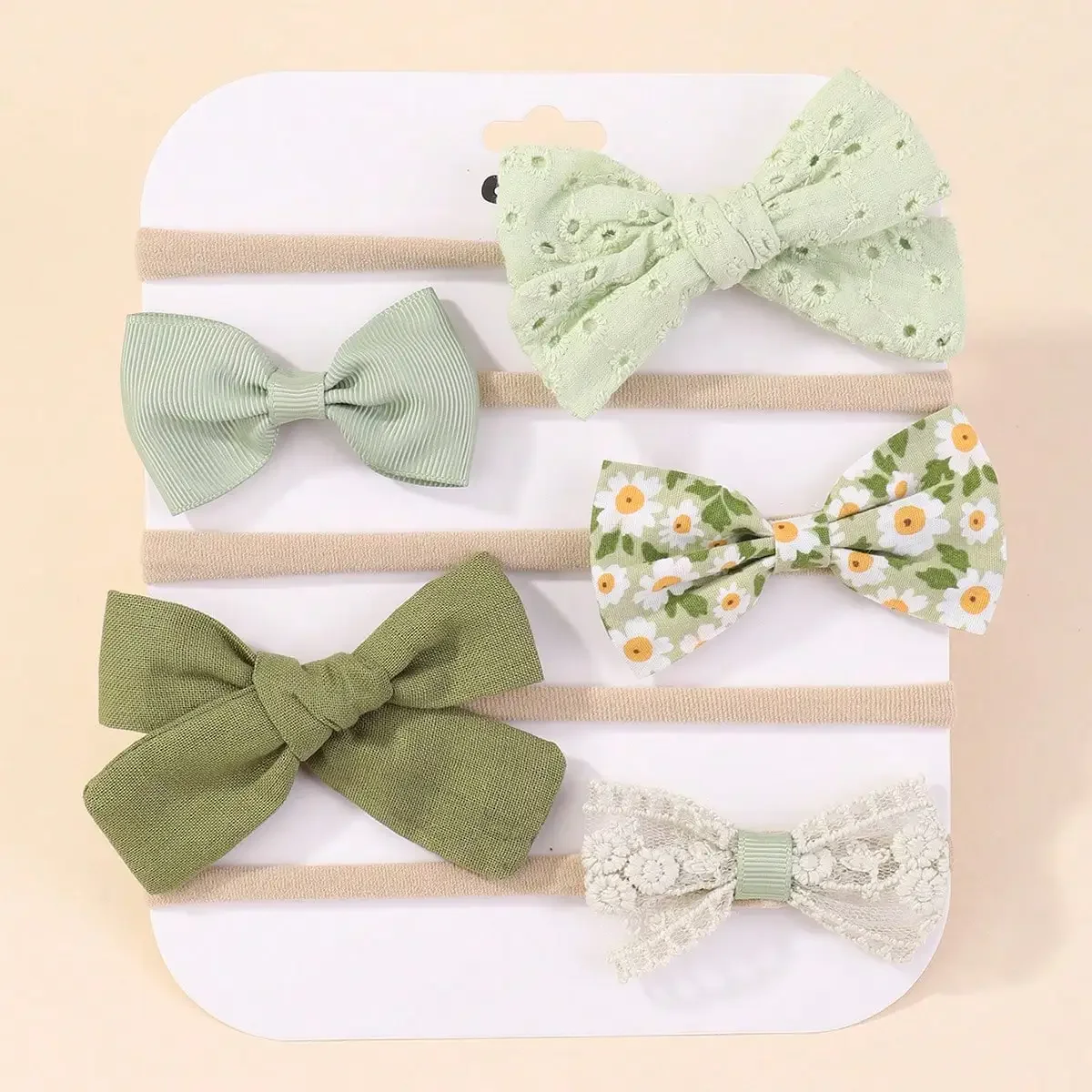 Newborn Gift Set - 5 개/대 아기 탄성 머리띠 신생아