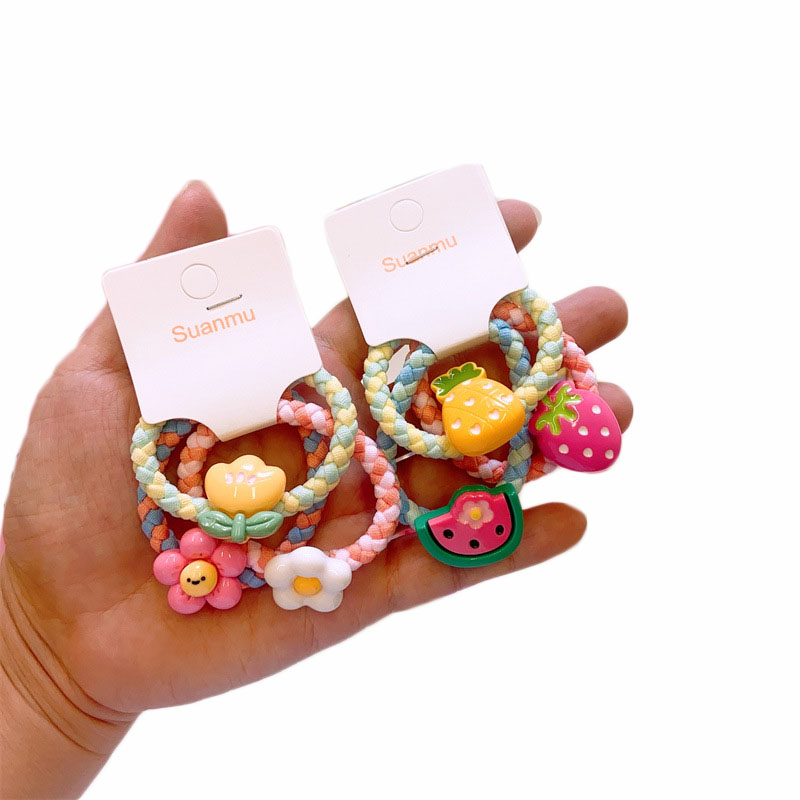 Newborn Gift Set - 3 개/세트 귀여운 꽃 과일 머리끈