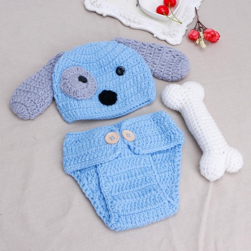 3개/세트 신생아 사진 소품 모자 + 니트 반바지 사진 - Baby Clothing Products 리뷰 및 가격