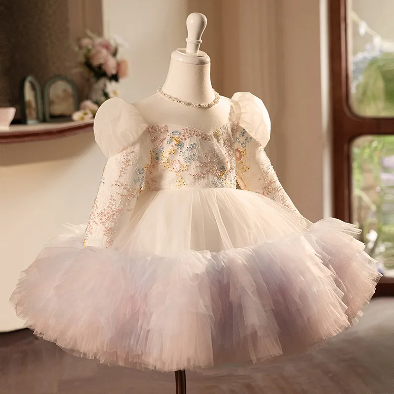 어린이 긴 소매 가을 여름 아기 소녀 드레스 라운드 넥 - Baby Clothing Layers 리뷰 및 가격