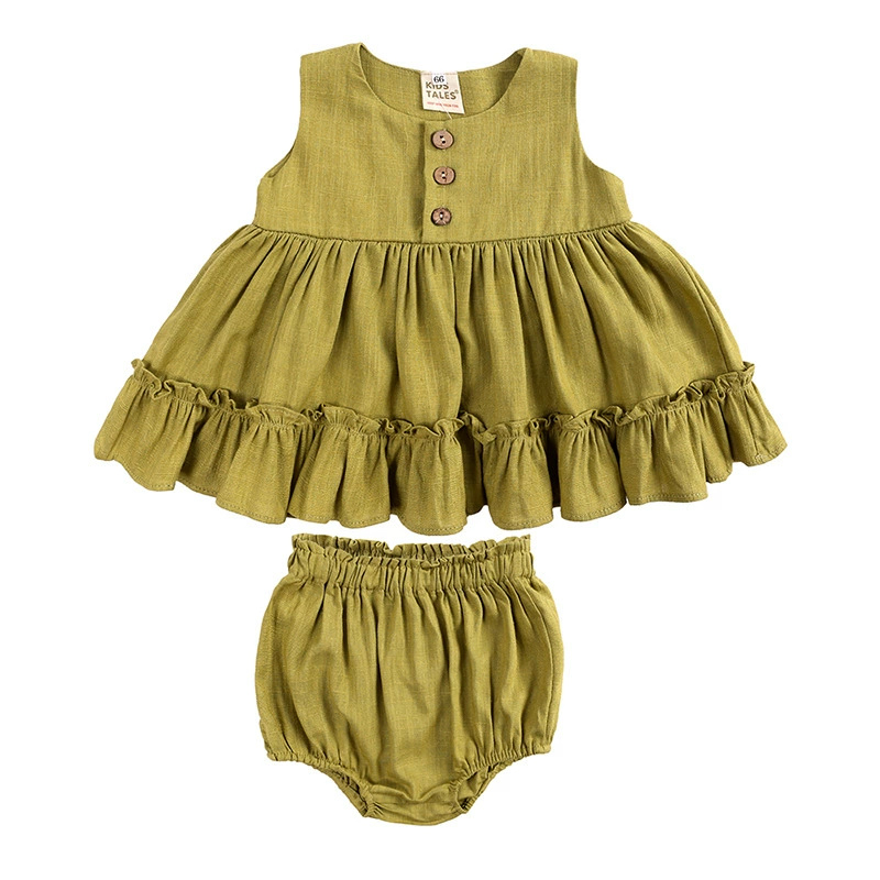 면 린넨 여아 의류 2피스 여름 3겹 케이크 튜튜 드레 - Baby Clothing Layers 리뷰 및 가격