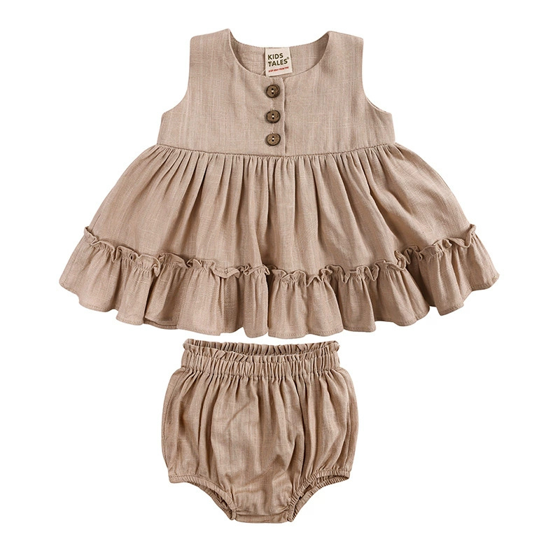 면 린넨 여아 의류 2피스 여름 3겹 케이크 튜튜 드레 - Baby Clothing Layers 리뷰 및 가격