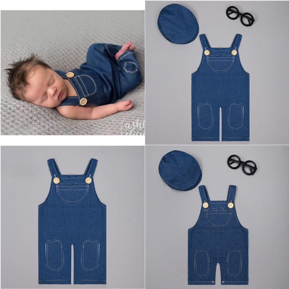 ❤️ 신생아 사진 촬영 의류 데님 오버롤 스튜디오 아기 - Baby Clothing Boy 리뷰 및 가격