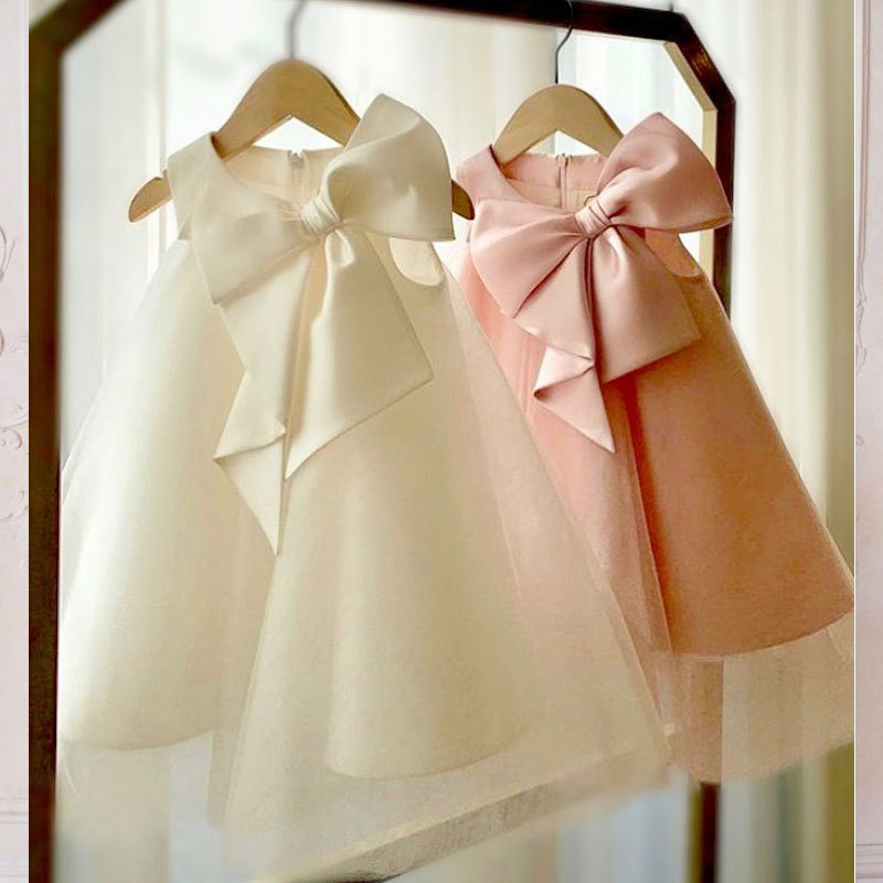 여름 큰 활 아기 소녀 원피스, 첫 번째 생일 파티 웨 - Baby Clothing Accessories 리뷰 및 가격