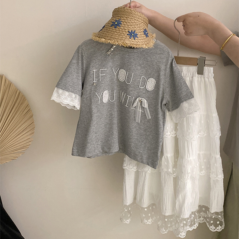 여자 정장 2025 여름 새로운 아동 의류 한국 여자  - Baby Clothing Yarn 리뷰 및 가격