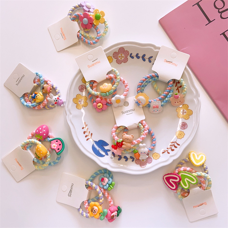 3 개/세트 귀여운 꽃 과일 머리끈 아기 고무줄다채로운 - Newborn Gift Set 리뷰 및 가격
