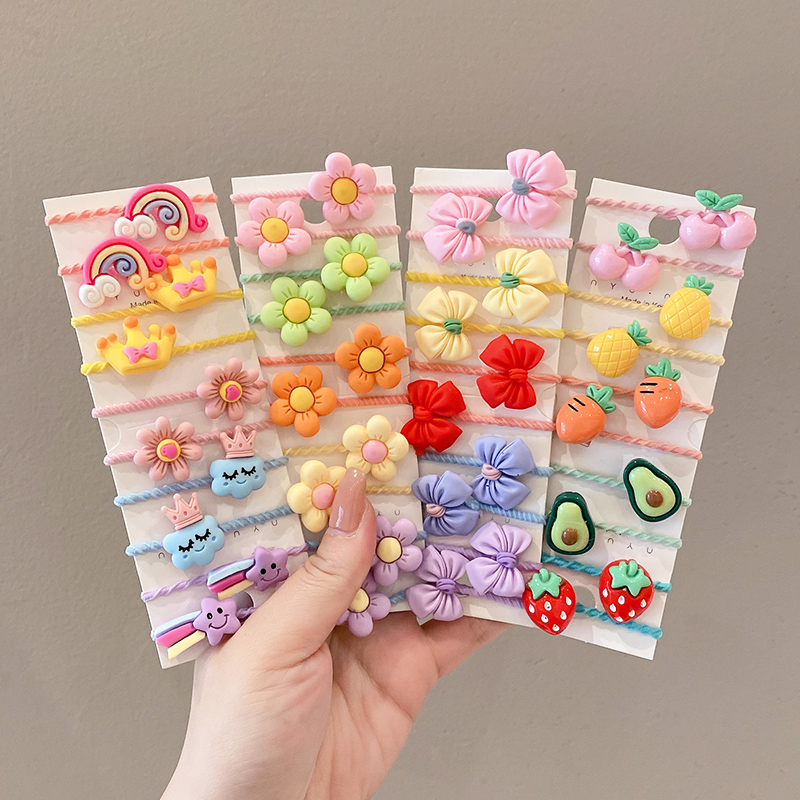 50 Pcs 소녀 만화 과일 동물 고무 밴드 헤어 액세 - Newborn Gift Set 리뷰 및 가격