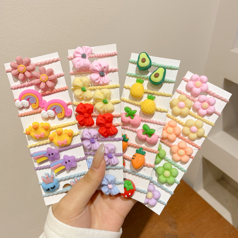 50 Pcs 소녀 만화 과일 동물 고무 밴드 헤어 액세 - Newborn Gift Set 리뷰 및 가격