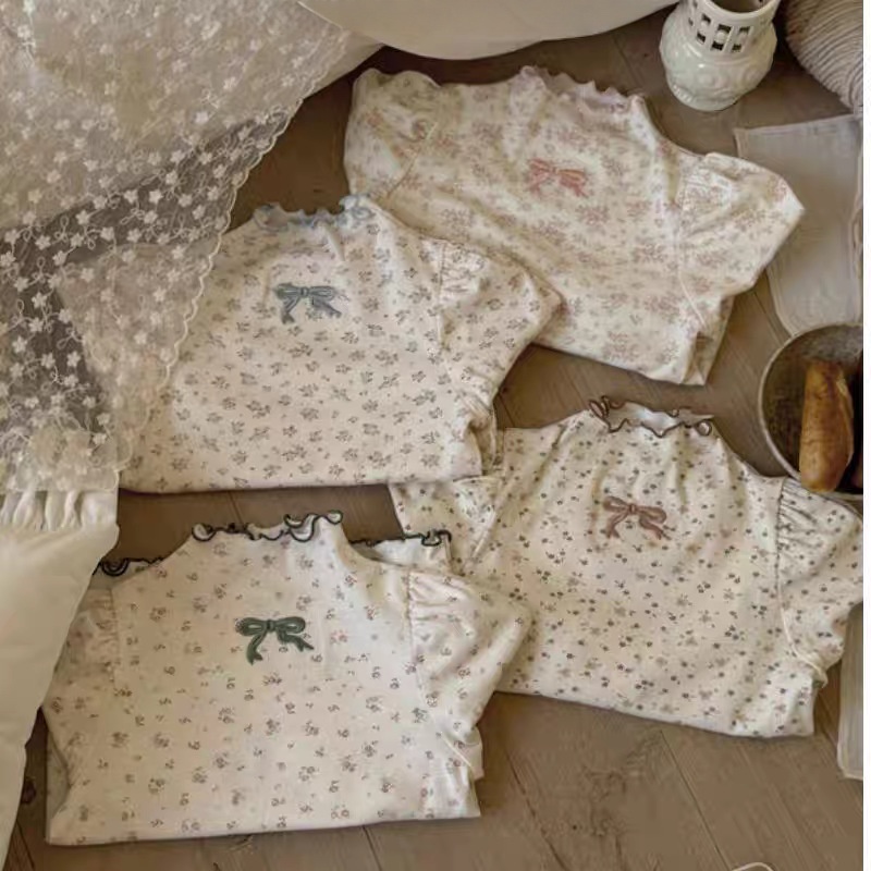 2025 아동복 여아옷 면 꽃무늬 러플 긴팔 상의 0- - Baby Clothing Layers 리뷰 및 가격