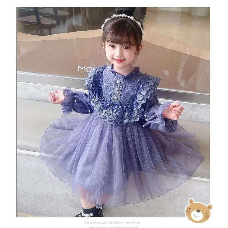 새로운 아동 의류 레이스 생일 공주 스커트 아기 우아한 - Baby Clothing Yarn 리뷰 및 가격