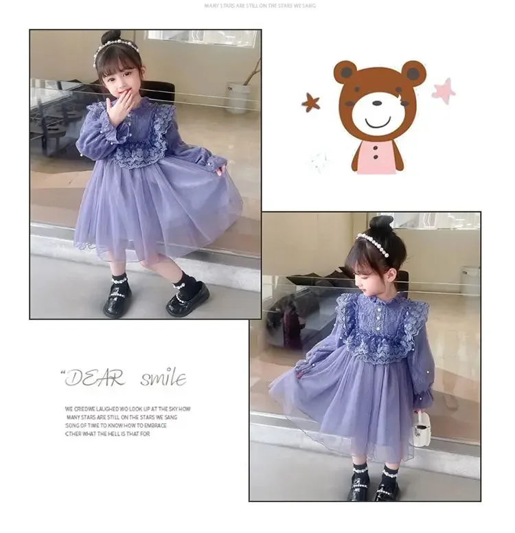 새로운 아동 의류 레이스 생일 공주 스커트 아기 우아한 - Baby Clothing Yarn 리뷰 및 가격