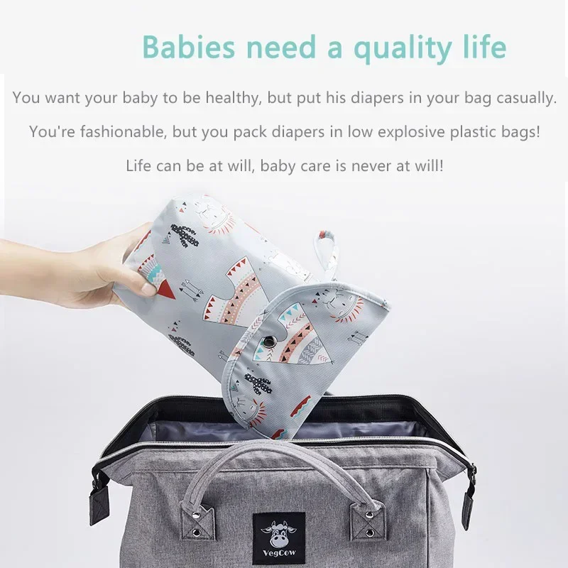아기 기저귀 가방 정리함 재사용 가능 방수 습식/건식  - Baby Clothing Organizer 리뷰 및 가격
