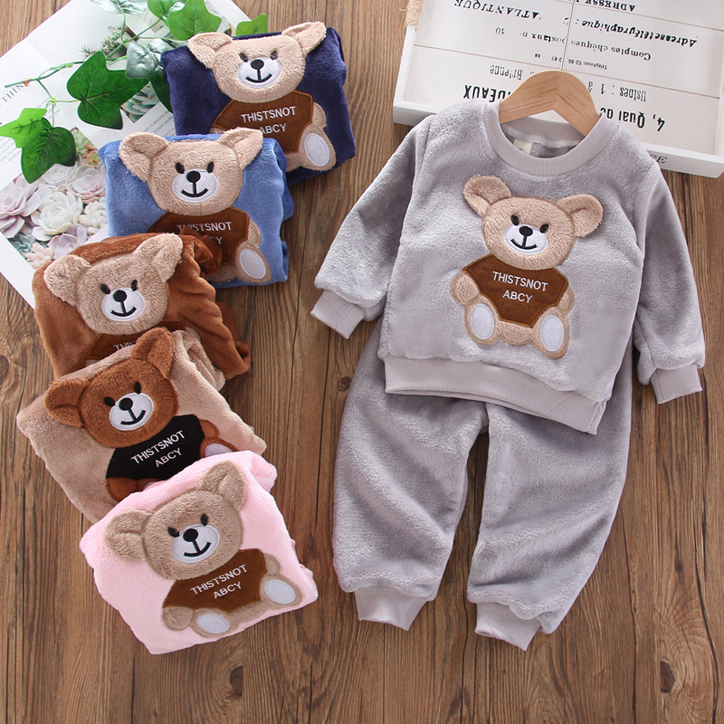 새로운 겨울 아기 소녀 소년 홈웨어 세트 가을 패션 플 - Baby Sleep Suit 리뷰 및 가격